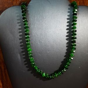 Chorme Diopside Faceted Necklace